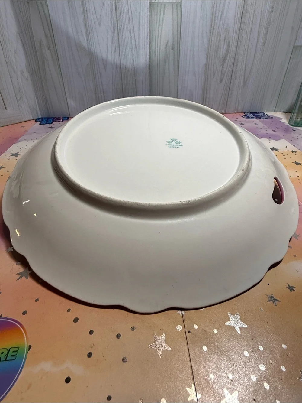 Antique German Hand Painted Rose Porcelain Platter